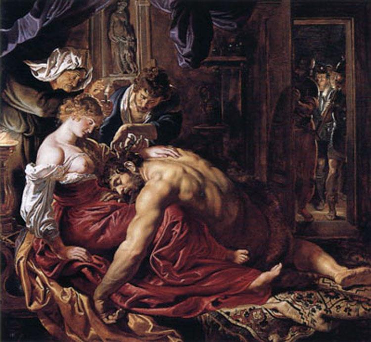 Peter Paul Rubens Samson and Delilab (mk01) oil painting picture